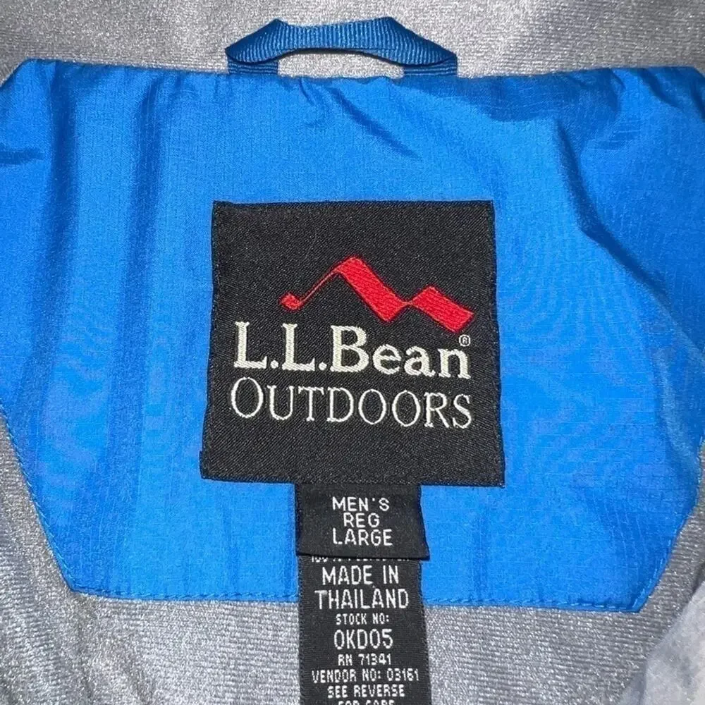 LL BEAN MENS FULL ZIP JACKET SIZE L MINT